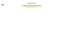 Tablet Screenshot of christadelphian.org.au